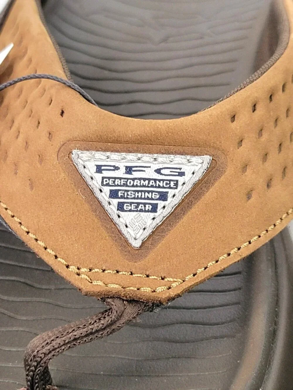 Columbia PFG Boatside Flip Lea Men's Sandals Tundra Light Brown Size 9 NWT